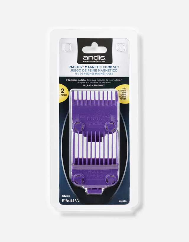 Andis - Master® Dual Magnetic Comb Set, Dual Pack 0.5 & 1.5 - Image 3