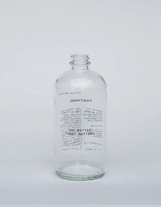 Firsthand Supply - Empty Refillable Clear Glass Hydrating Conditioner Bottle, 475ml - Image 3