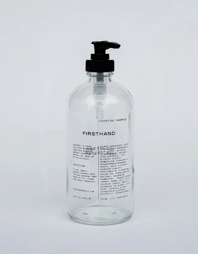 Firsthand Supply - Empty Refillable Clear Glass Hydrating Shampoo Bottle, 475ml - Image 4