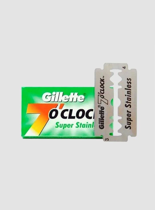 Gillette - 7 O'clock Super Platinum, Black, Double Edge Razor Blades, 10 Blades - Image 3