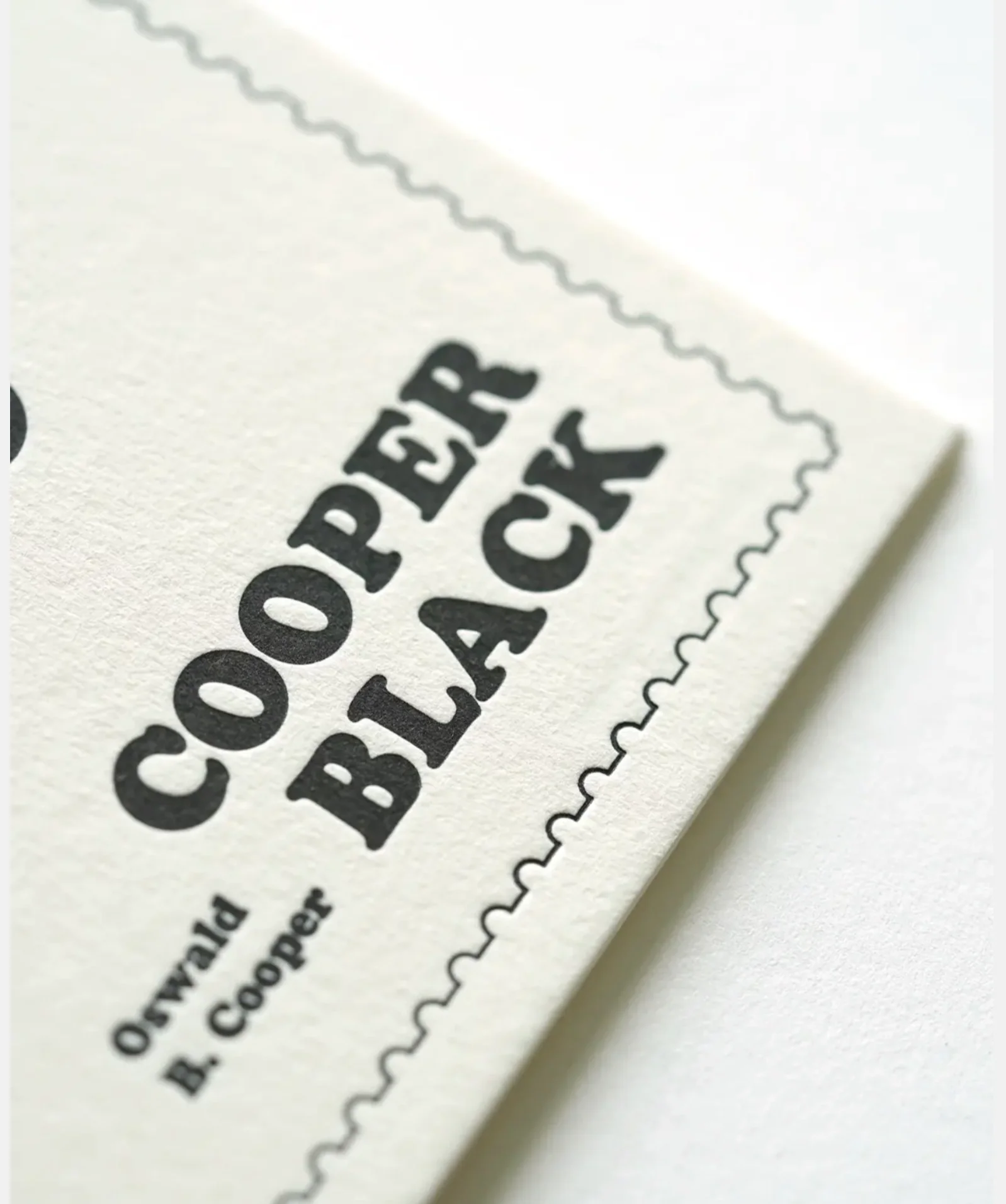 Hrvst.Store - Cooper Black Postcard, A6, Letterpress - Image 2