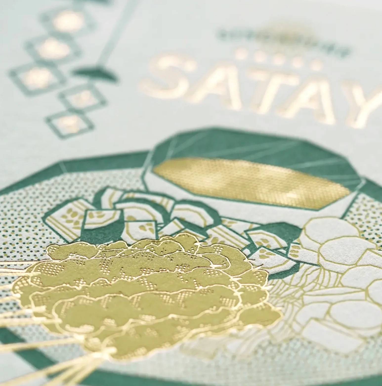 Hrvst.Store - Singapore Satay Postcard, A6, Letterpress - Image 2