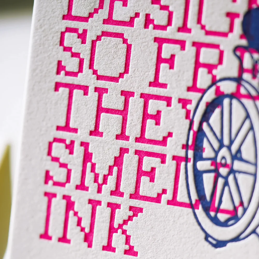 Hrvst.Store - Smells Like Ink Postcard, A6, Letterpress