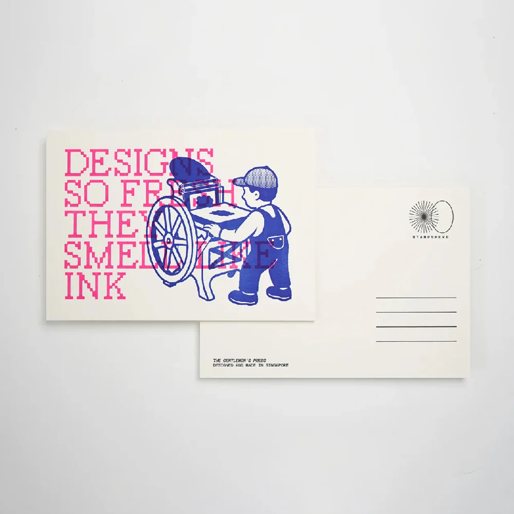 Hrvst.Store - Smells Like Ink Postcard, A6, Letterpress - Image 3