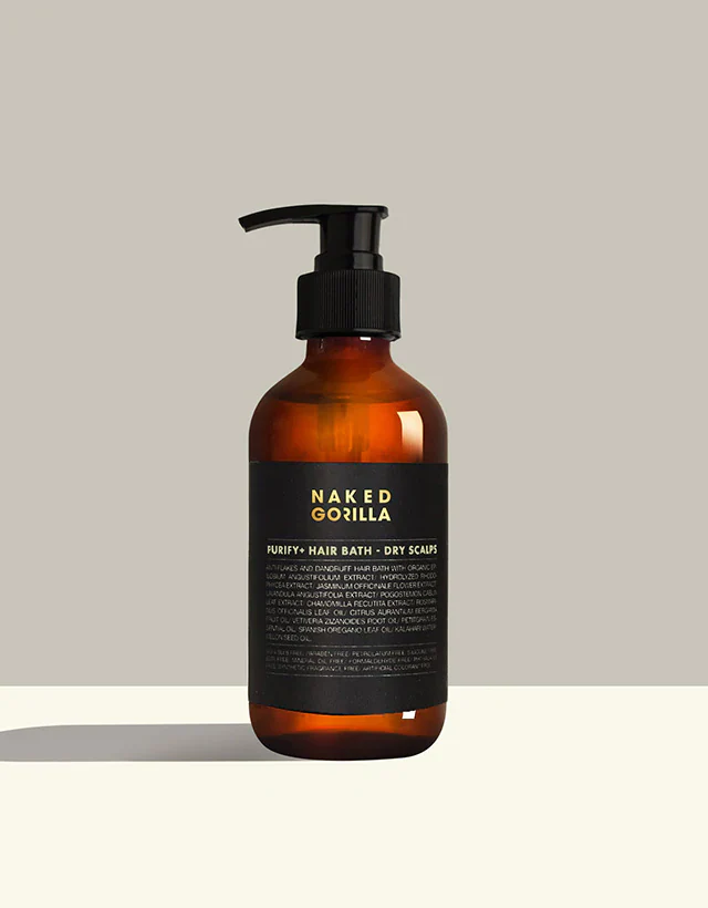 Naked Gorilla - Purify+ Hair Bath, Dry Scalps, 250ml, Dandruff Shampoo - Image 3