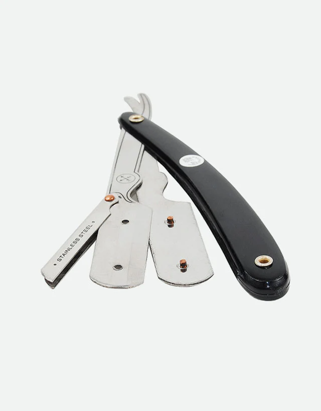 Parker - SRB / 33R Straight Razor, Clip Type, Black Resin Handle - Image 4