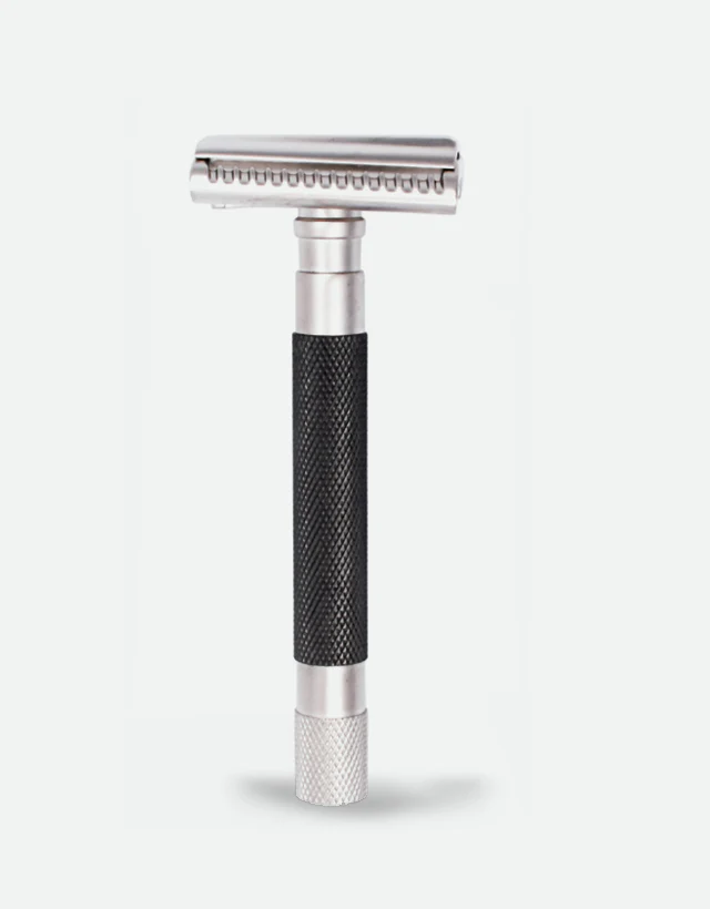 Parker - 55SL-GR Safety Razor, 3 piece, Semi-Slant, Graphite Finish Handle - Image 2