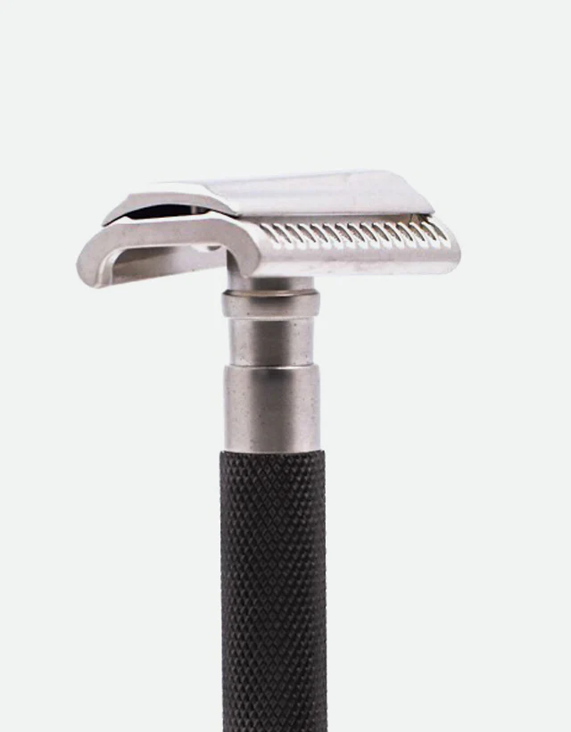 Parker - 55SL-GR Safety Razor, 3 piece, Semi-Slant, Graphite Finish Handle - Image 3