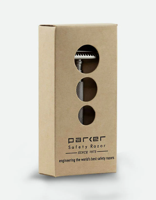 Parker - 55SL-SC Safety Razor, 3 piece, Semi-Slant, Satin Chrome Finish Handle - Image 2