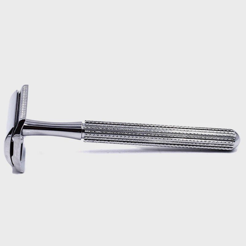 Parker - 78R-CH Safety Razor, 3 piece, Slim Head, Textured Chrome Handle - Image 2
