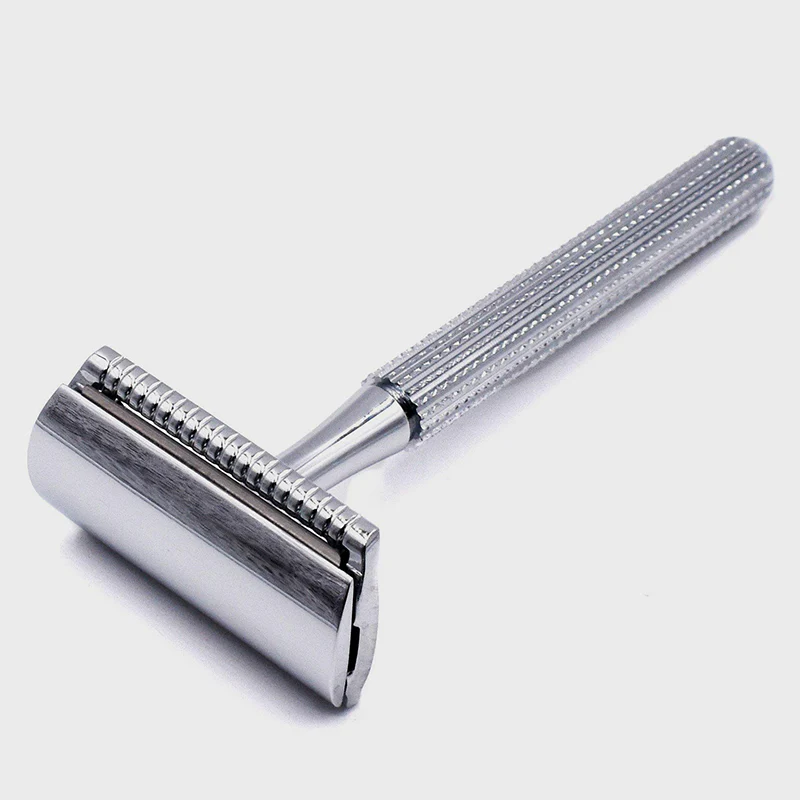 Parker - 78R-CH Safety Razor, 3 piece, Slim Head, Textured Chrome Handle - Image 3