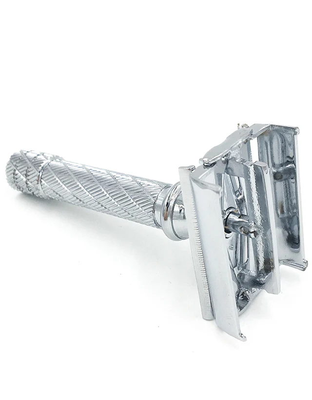 Parker - 87R Safety Razor, Butterfly Open, Short Handle, Textured Handle - Image 4