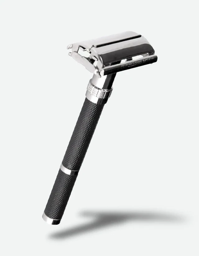 Parker - 96R Safety Razor, Butterfly Open, Black and Chrome Finish Handle - Image 8
