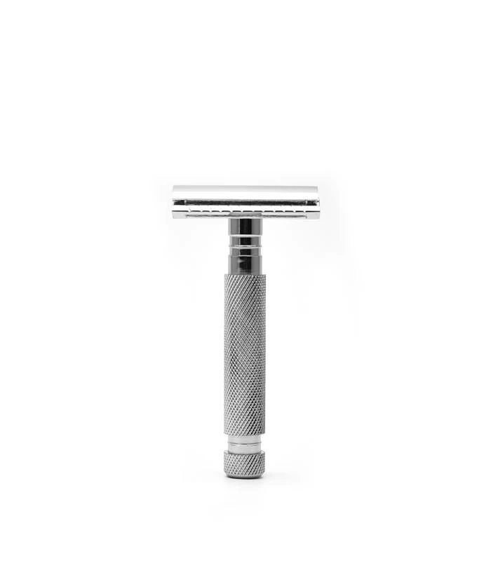 Parker - 97R Safety Razor, 3 piece, Short Handle, Herringbone Handle - Image 3