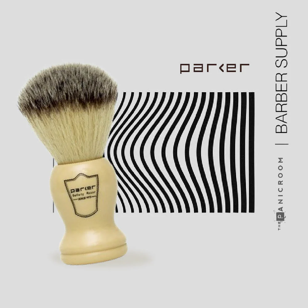 Parker - Synthetic Shaving Brush, Ivory Handle, SYB1 - Image 2