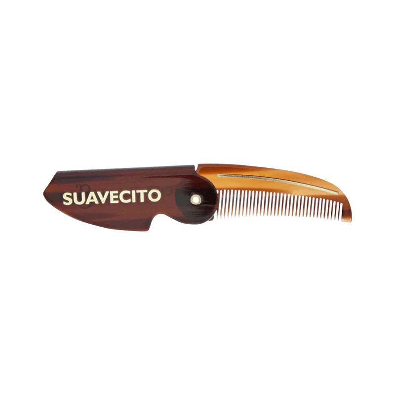 Suavecito - Deluxe Folding Mustache Comb, Amber - Image 3