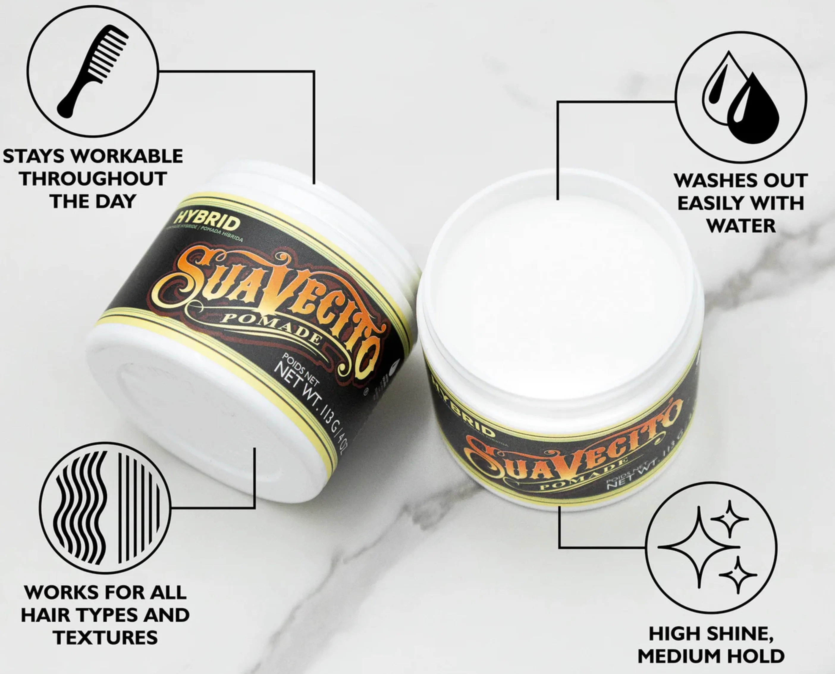 Suavecito - Hybrid Pomade, 113g - Image 2