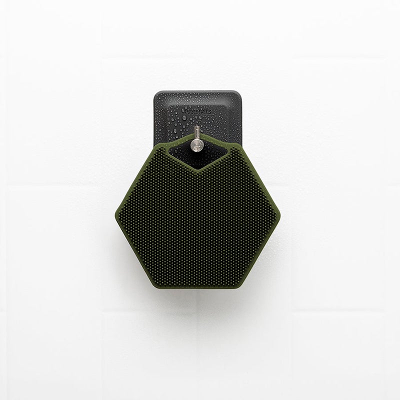 Tooletries - Body Scrubber & Hook, Army Green