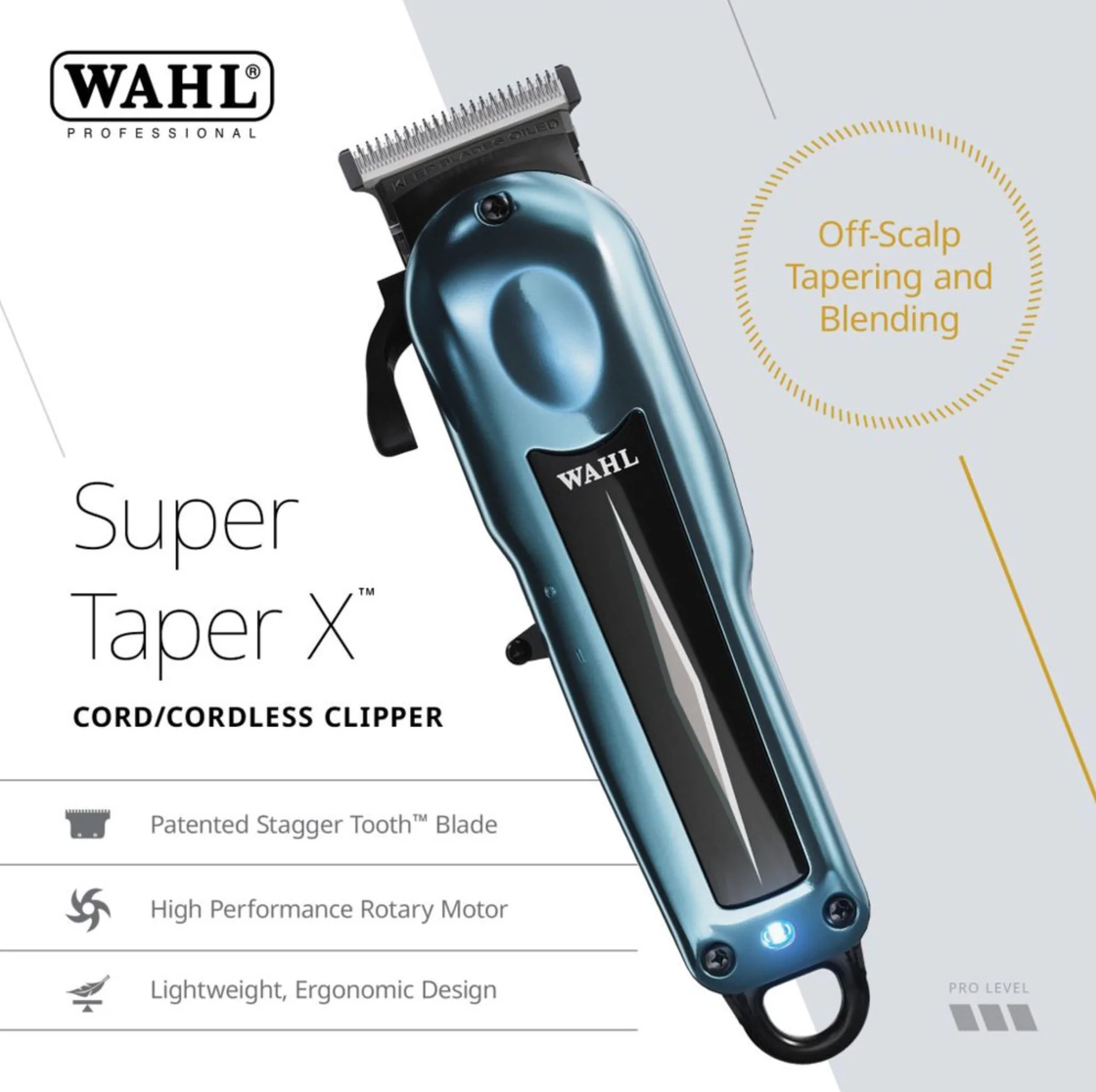 Wahl - Super Taper X, Professional Cord/Cordless Clipper - Image 2